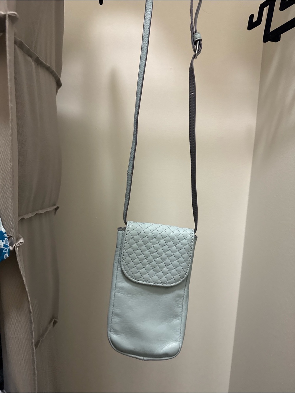 Vera Bradley Outlet Quilted Flap Crossbody Phone Bag - Light Blue